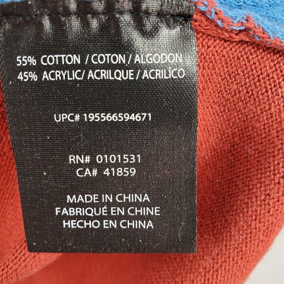 Disney Mickey Mouse Holiday Fair Isle Red and Blue Christmas Crewneck Sweater XL - Picture 5 of 7